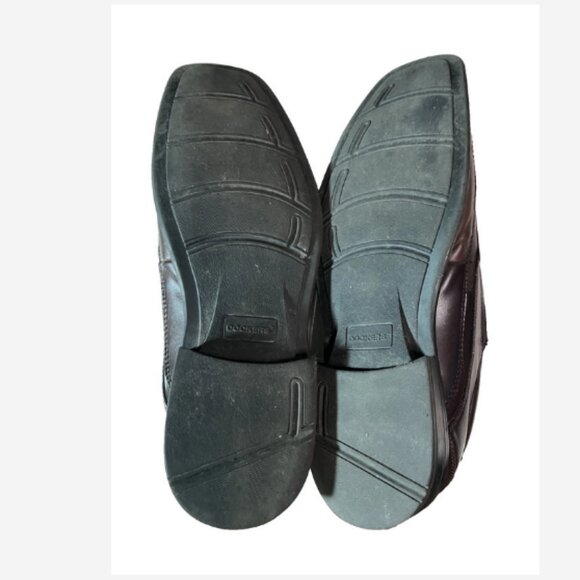 Dockers Leather Slip Ons Loafers Shoes Mens Size 13M Brown Side Stretch 1½" Heel - Picture 7 of 8